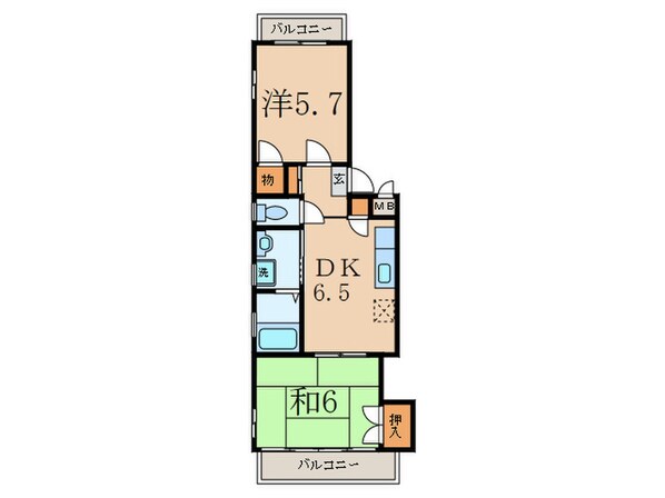 サン西志賀の物件間取画像